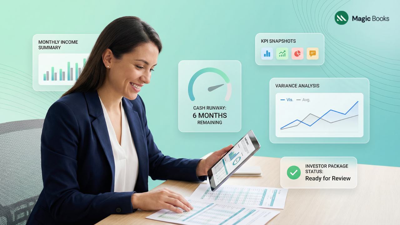 investor-ready monthly reporting